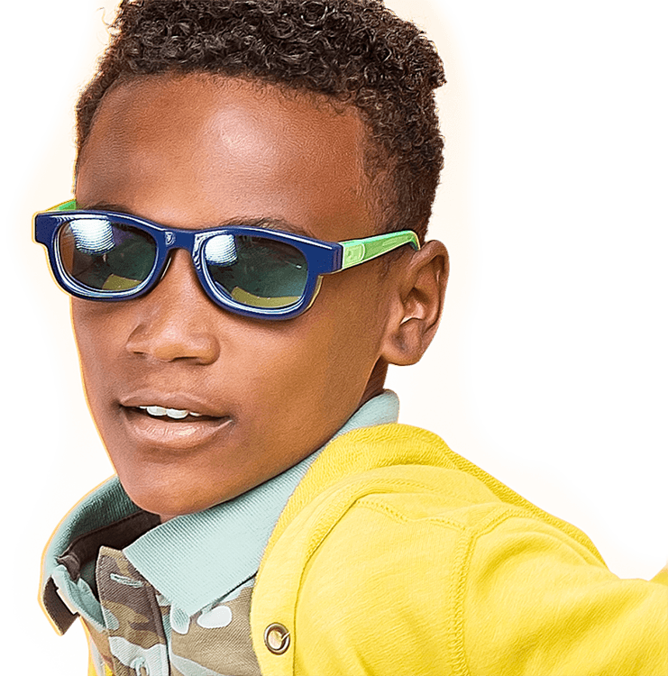 young teen wearing funoogles sunglasses